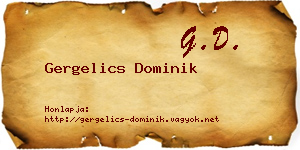 Gergelics Dominik névjegykártya