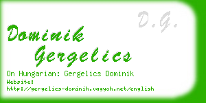 dominik gergelics business card